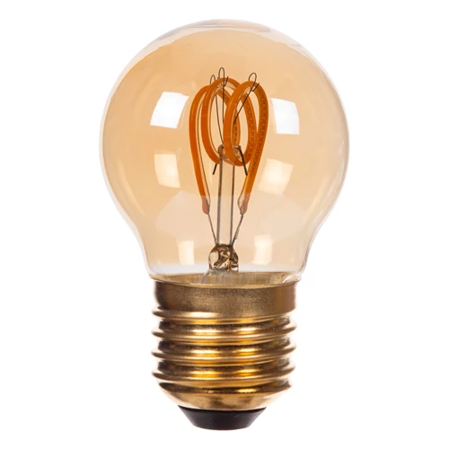 Lucide G45 - Ampoule filament - Ø 4,5 cm - E27 - 1x3W 2200K - Ambre - éteint